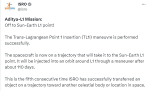 ISRO Tweet(X)